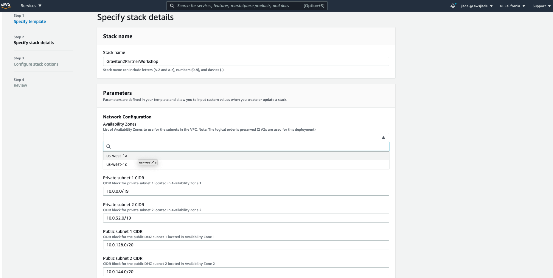 cloudformation Service Console
